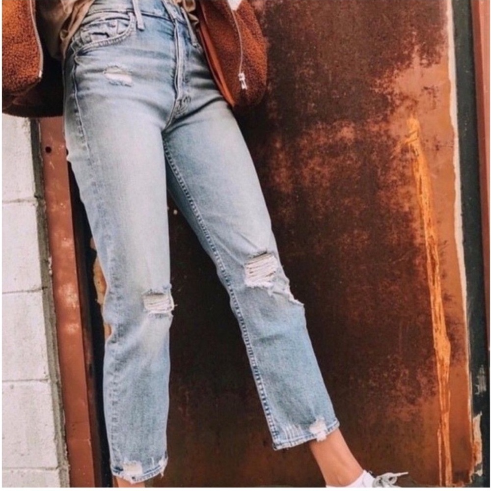 Mother Superior The Tomcat Distressed Straight Leg Jeans In The Confession - Picture 12 of 12